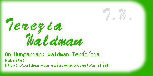 terezia waldman business card